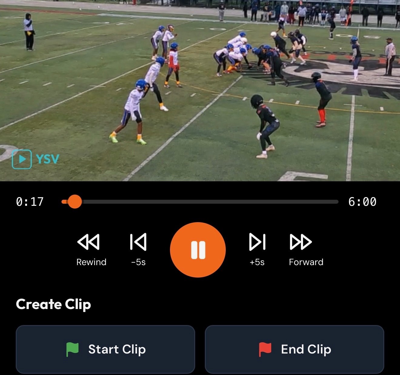 YSV video player in action